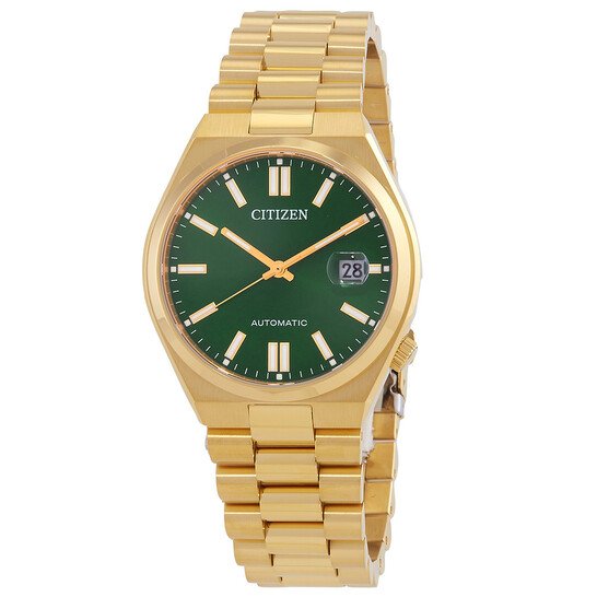 citizen tsuyosa automatic green green sunray dial watch item no. nj0152 51x