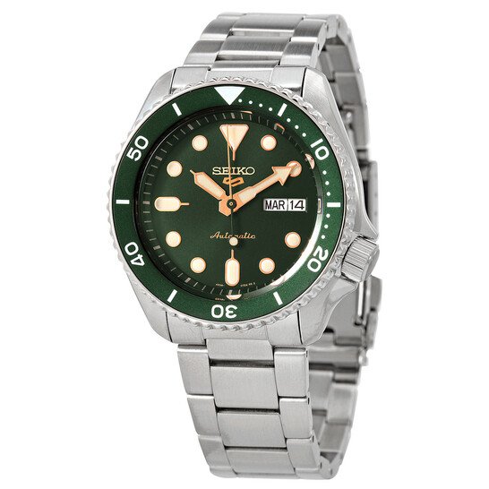 seiko 5sports automatic green dial men's watch item no. srpd63k1