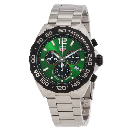 Tag Heuer  43mm Formula 1 Chronograph Quartz Green Dial Men's Watch Item No. CAZ101AP.BA0842