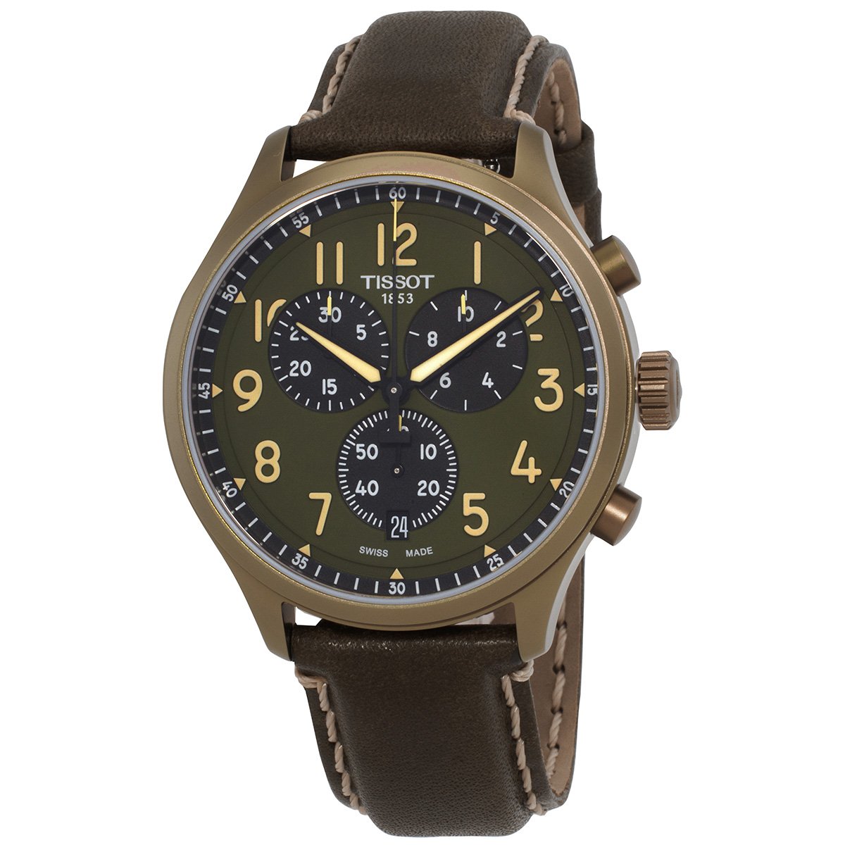 Tissot Chrono XL Quartz Khaki Dial Men's Watch Item No. T116.617.36.092.00