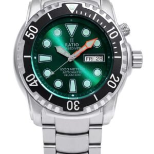 Ratio FreeDiver Helium-Safe 1000M Sapphire Automatic 1068HA96-34VA-GRN Men's Watch