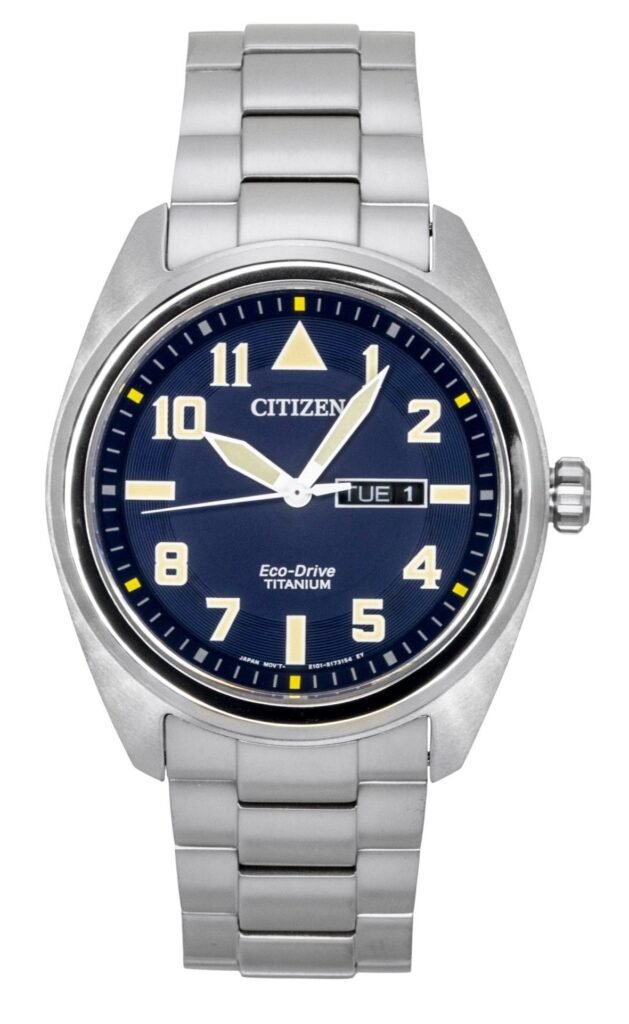 Citizen Garrison Super Titanium Blue Dial Eco Drive BM8560-88L 100M Men's Watch