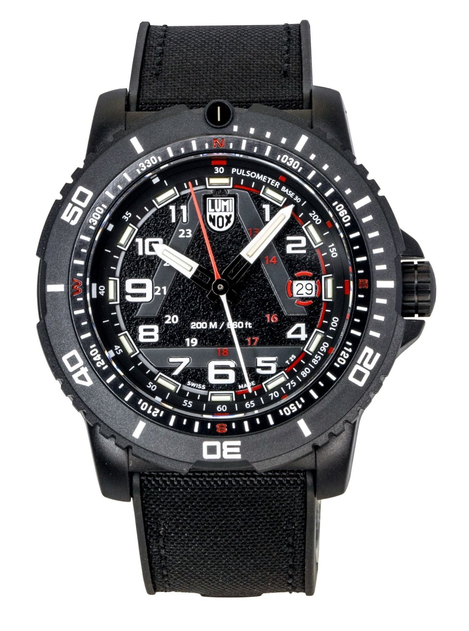 Luminox ICE-SAR Arctic Rubber Strap Black Dial Quartz Diver's XL.1081 200M Men's Watch