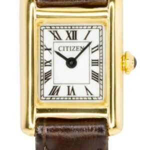 Citizen Fio Roma Calf Leather Strap Silver Dial Eco-Drive EG2797-13A Women's Watch
