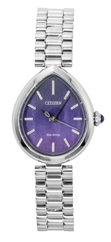 Citizen L Rainell Analog Stainless Steel Purple Dial Eco-Drive EM1200-55X Women's Watch