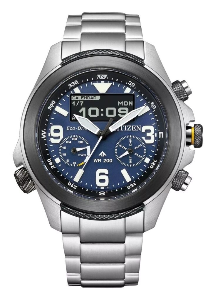 Citizen Promaster Land 35th Anniversary Chronograph Blue Dial Eco-Drive JV1006-51L 200M Men's Watch