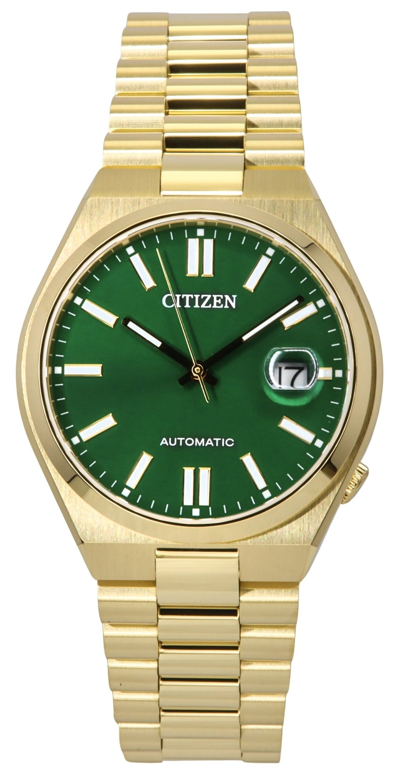 Citizen Tsuyosa Gold Tone Stainless Steel Green Dial Automatic NJ0152-51X Men's Watch