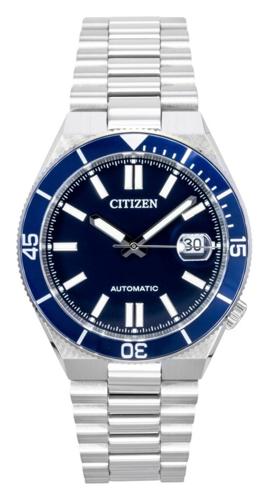 Citizen Stainless Steel Navy Blue Dial Automatic NJ0230-59L 100M Men's Watch