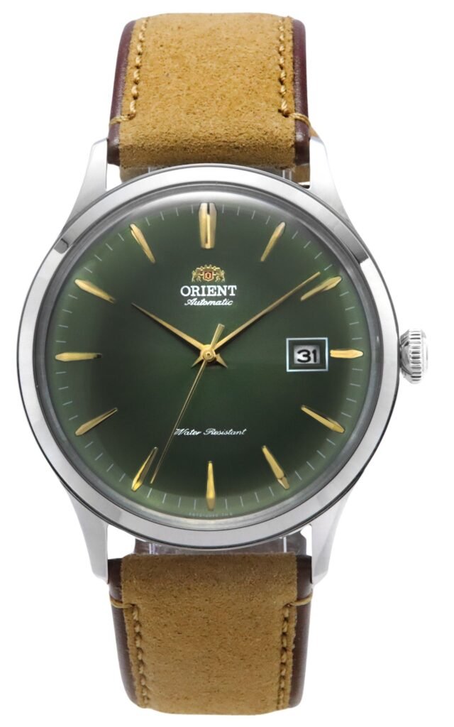 Orient Bambino Version 4 Leather Strap Green Dial Automatic RA-AC0P01E10B RA-AC0P01E30B Men's Watch
