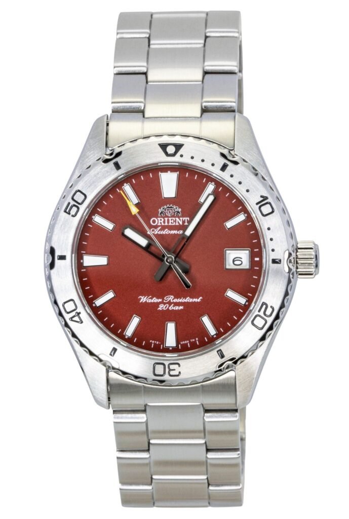 Orient Mako Stainless Steel Red Dial Automatic Diver's RA-AC0Q09R 200M Men's Watch