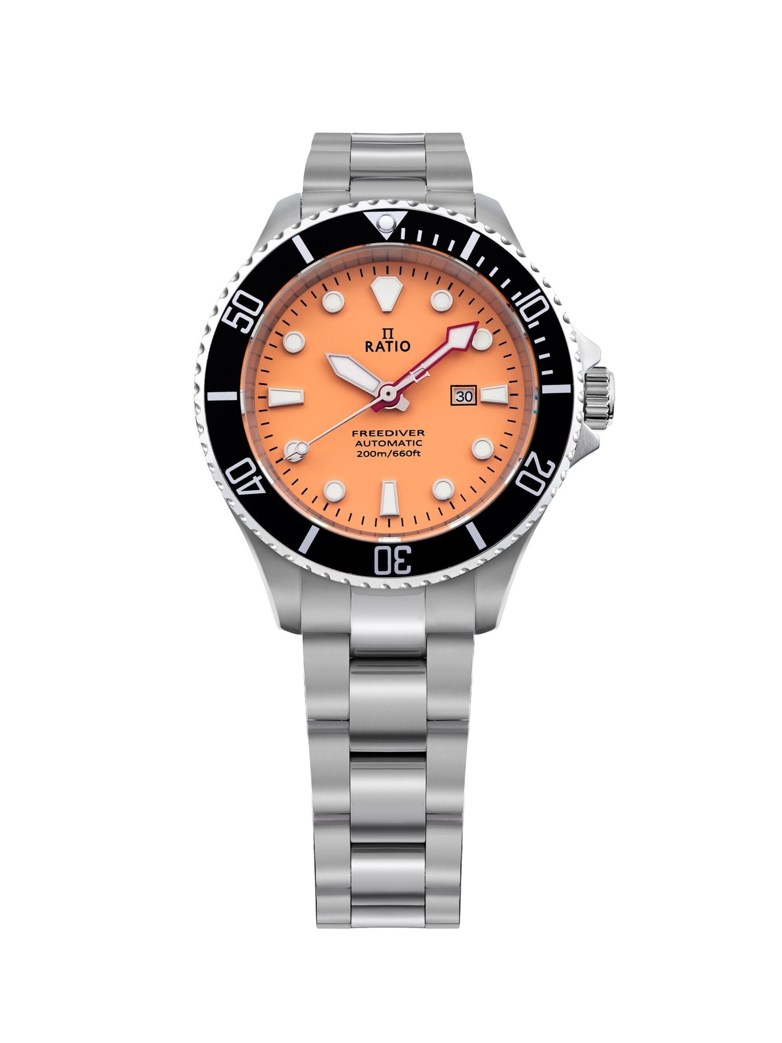 Ratio FreeDiver Sapphire Stainless Steel Salmon Dial Automatic RTFL832 200M Women's Watch
