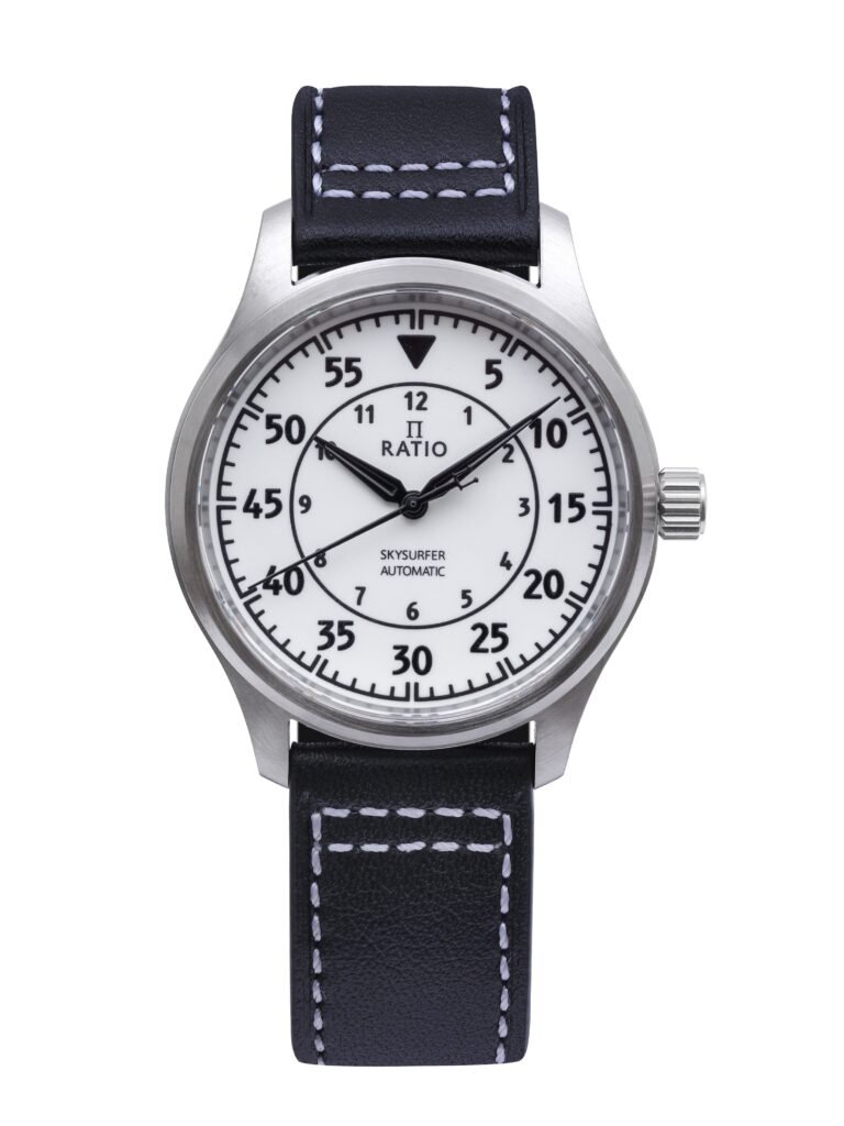 Ratio Skysurfer Pilot Full Luminous Dial Leather Automatic RTS324 200M Men's Watch