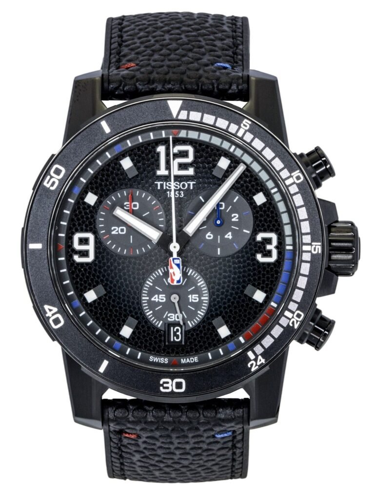 Tissot Supersport NBA Special Edition Chronograph Leather Strap Black Dial Quartz T125.617.37.067.00 100M Men's Watch