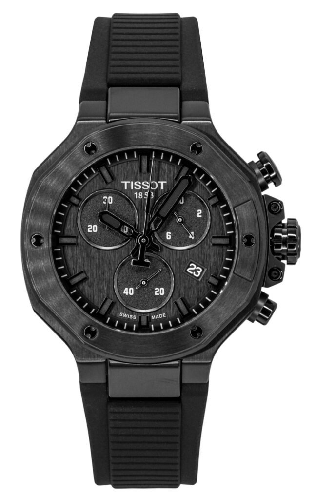 Tissot T-Race Chronograph Silicone Strap Black Dial Quartz T141.817.37.051.00 100M Men's Watch