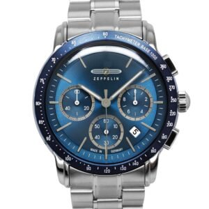 Zeppelin New York Chronograph Stainless Steel Blue Dial Quartz 8878MB3 Men's Watch